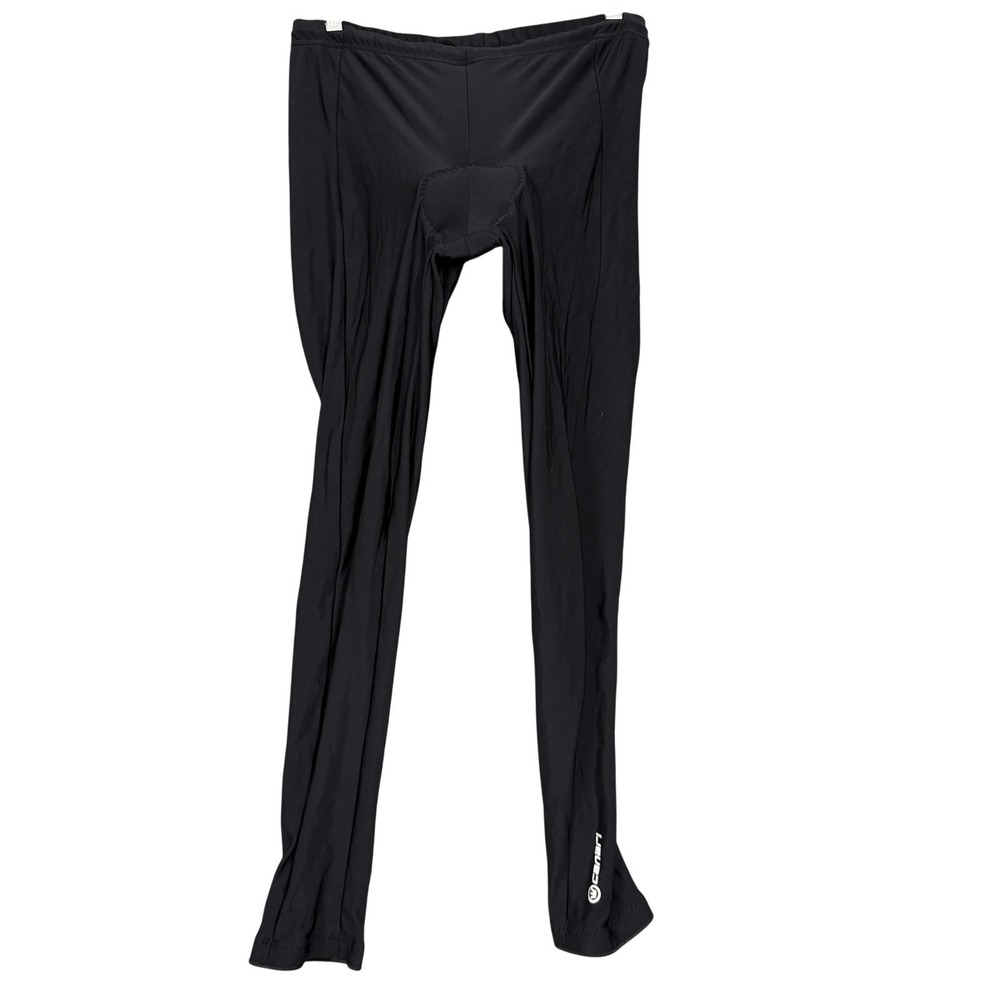 Canari Cycling Leggings Mens XL Black Padded Bike Pants Chamois Made USA Lycra‎